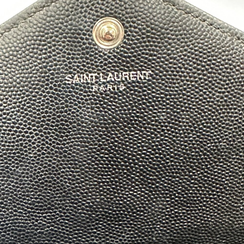 YSL Cassandre Chain Wallet in Grain de Poudre Black Leather (JB1416) - Picture 10 of 10
